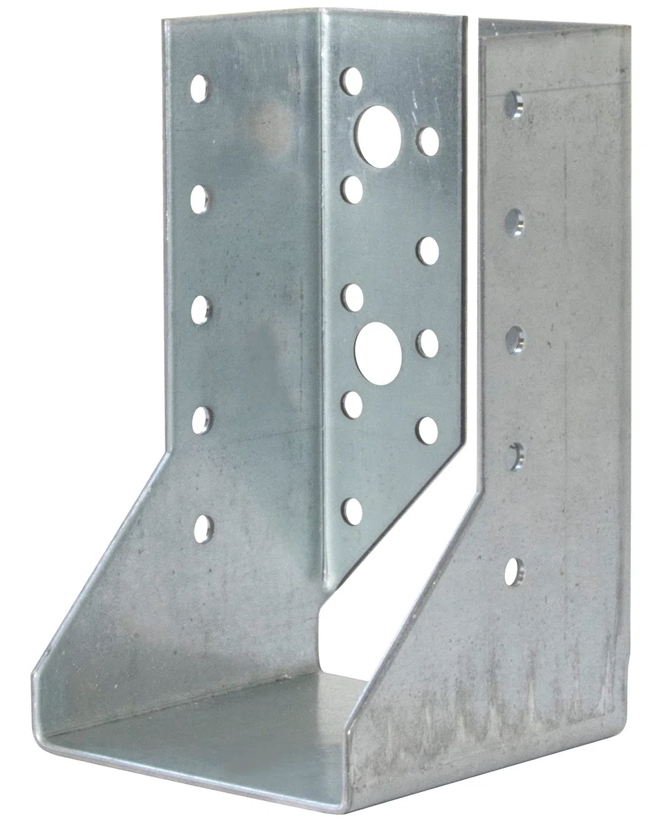 AERZETIX - C58655 - Lot de 2 Sabots de charpente à ailes intérieures 70x125x75x2 mm - sabot de solive à 32 trous - en acier zingué Z275
