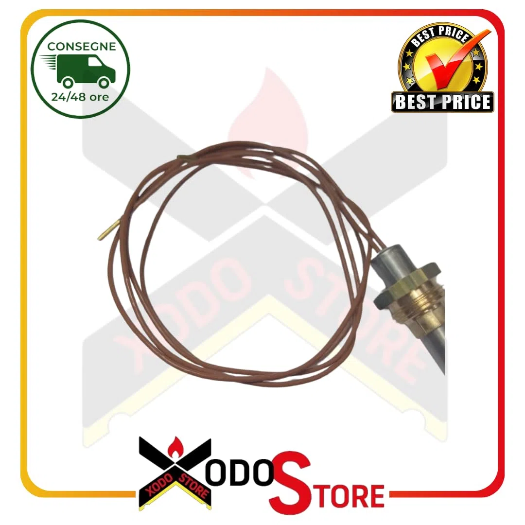 Xodo Store, Bougie d'allumage L. 148 mm Diam. 9,9 mm, 300 W. Pour poêles à granulés, Compatible avec AMG, Environnement et chaleur, CADEL, Nickel ou cuivre, 1 pièce