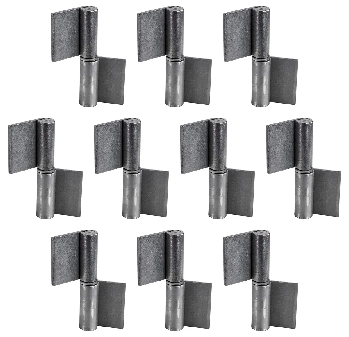 Gedotec Charnières à souder | 10 pièces | Pour portes métalliques | Hauteur 80 mm | DIN droite