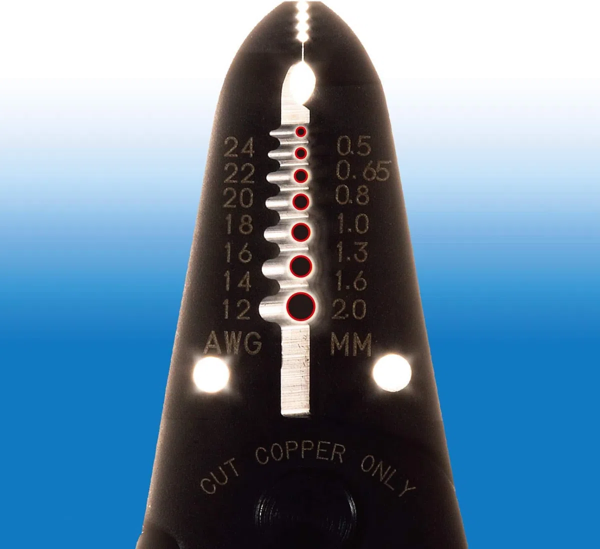 VESSEL Pince à dénuder (2.0, 1.6, 1.3, 1.0, 0.8, 0.65, 0.5mm) 3500-E1