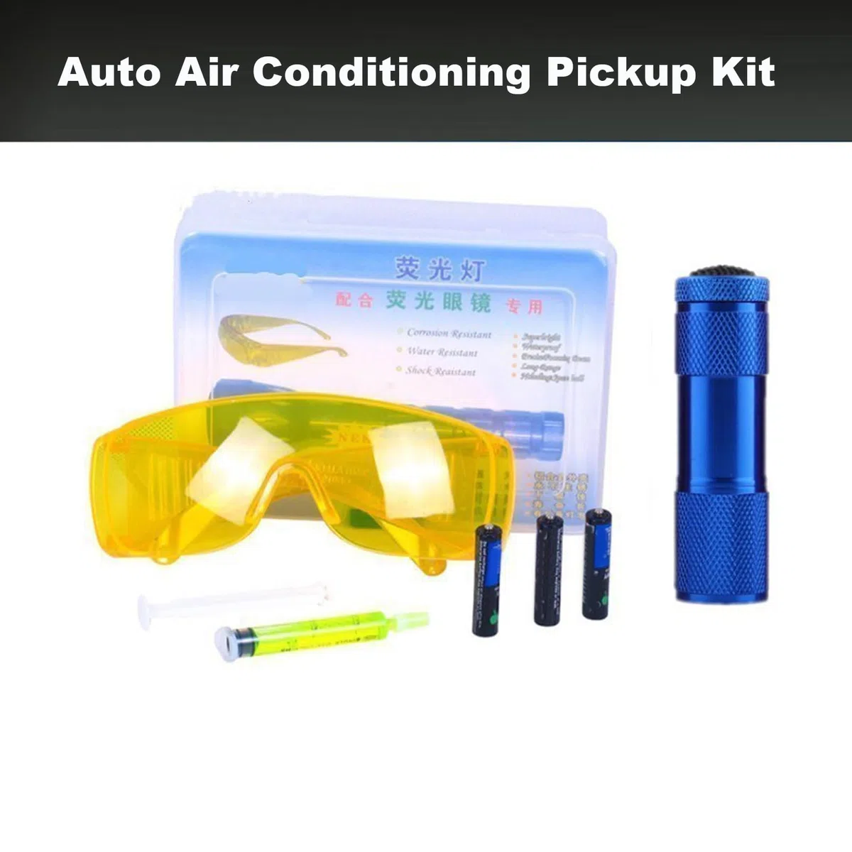Kit De Détecteur De Fuite pour Climatisation Auto | Lampe Torche De Test De Fuite pour Climatiseur - Testeur De Fuite Polyvalent Et Efficace pour Voitures Et Appareils De Congélation
