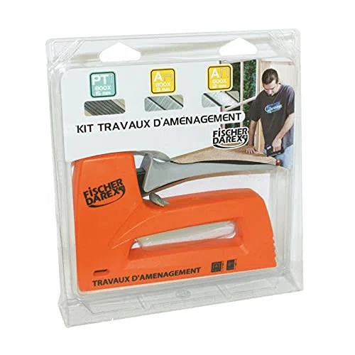 FISCHER DAREX Agrafeuse - cloueuse MEK5314M + agrafes et pointes - Moderne - Neutre