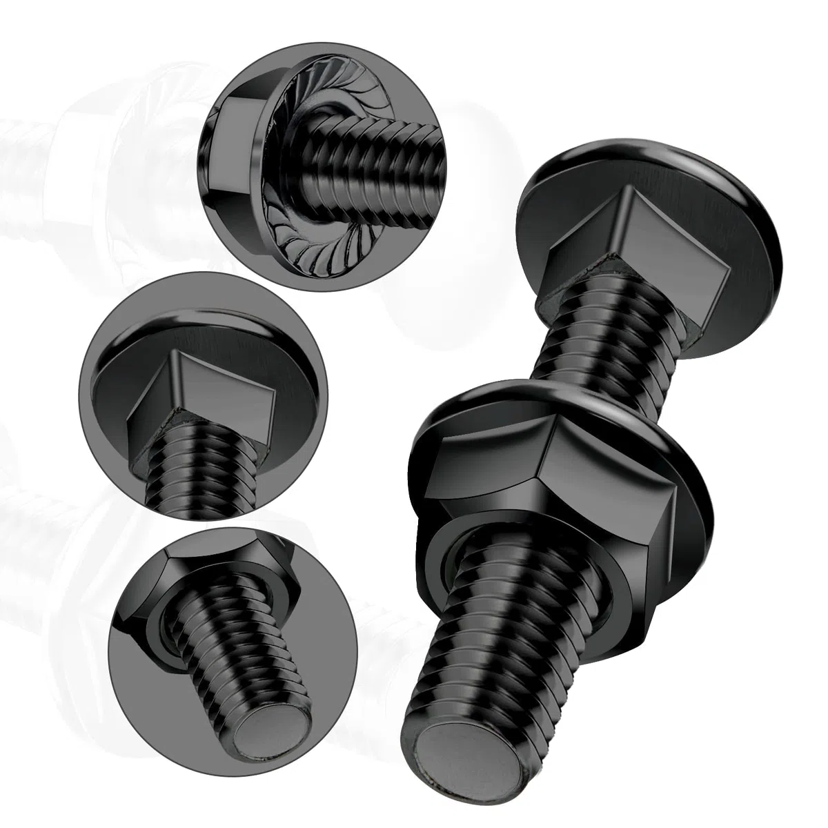 SWTYExt 25 Pièces Boulon M8x60mm Carrosse Boulons Acier Inoxydable 304 avec Ecrou M8 DIN 6923 pour Bâtiment Machines Industrielles Automobile Motos Décoration Maison
