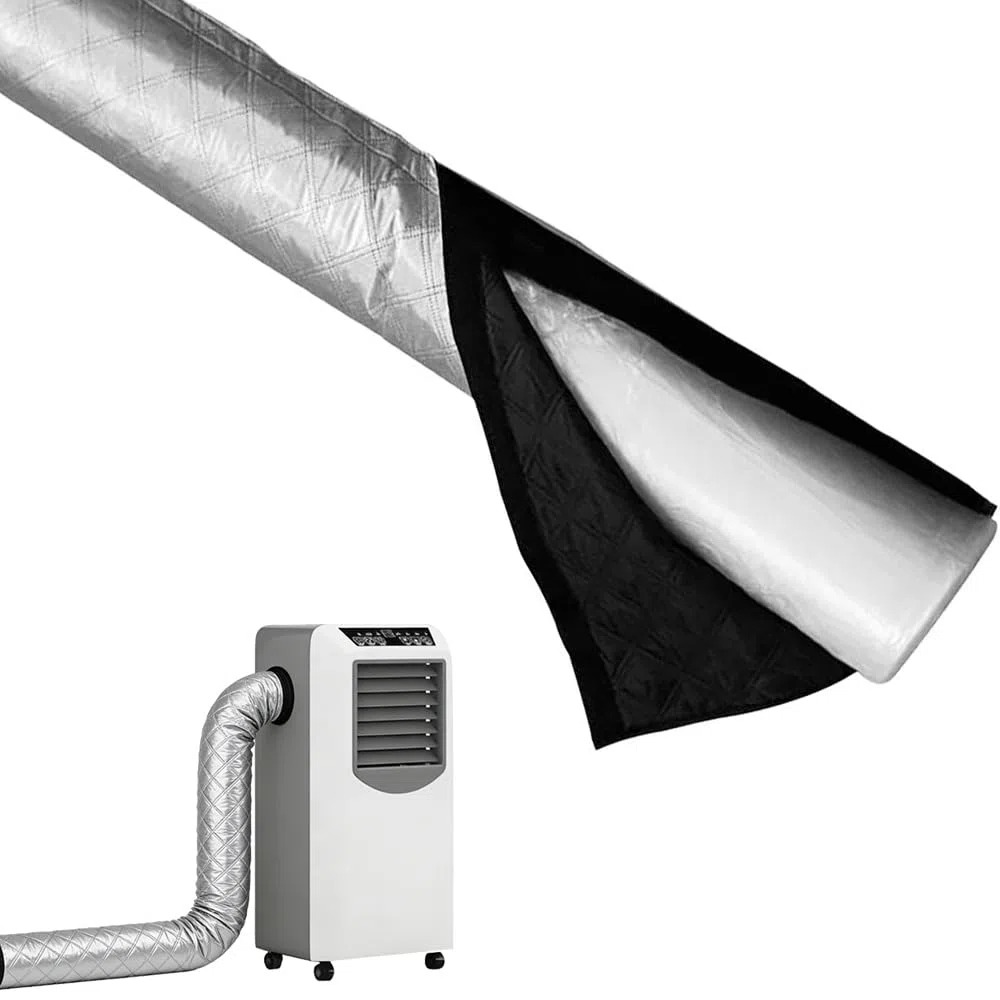 Housse Isolante pour Tuyau d’Évacuation d’Air de Climatiseur Portable – Manchon Thermique 150x53CM, Adapté aux Tuyaux de 5 et 6 Pouces, Couvercle de Protection pour Tuyau AC
