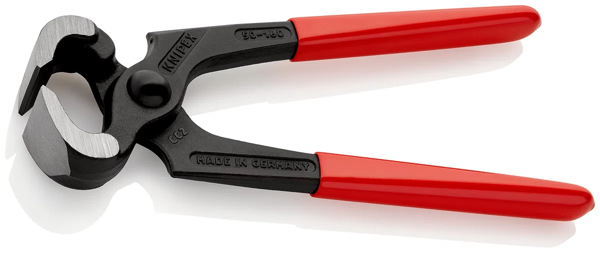 Knipex Tenaille de menuisier sur carte LS gainées en plastique 160 mm, 50 01 160 SB
