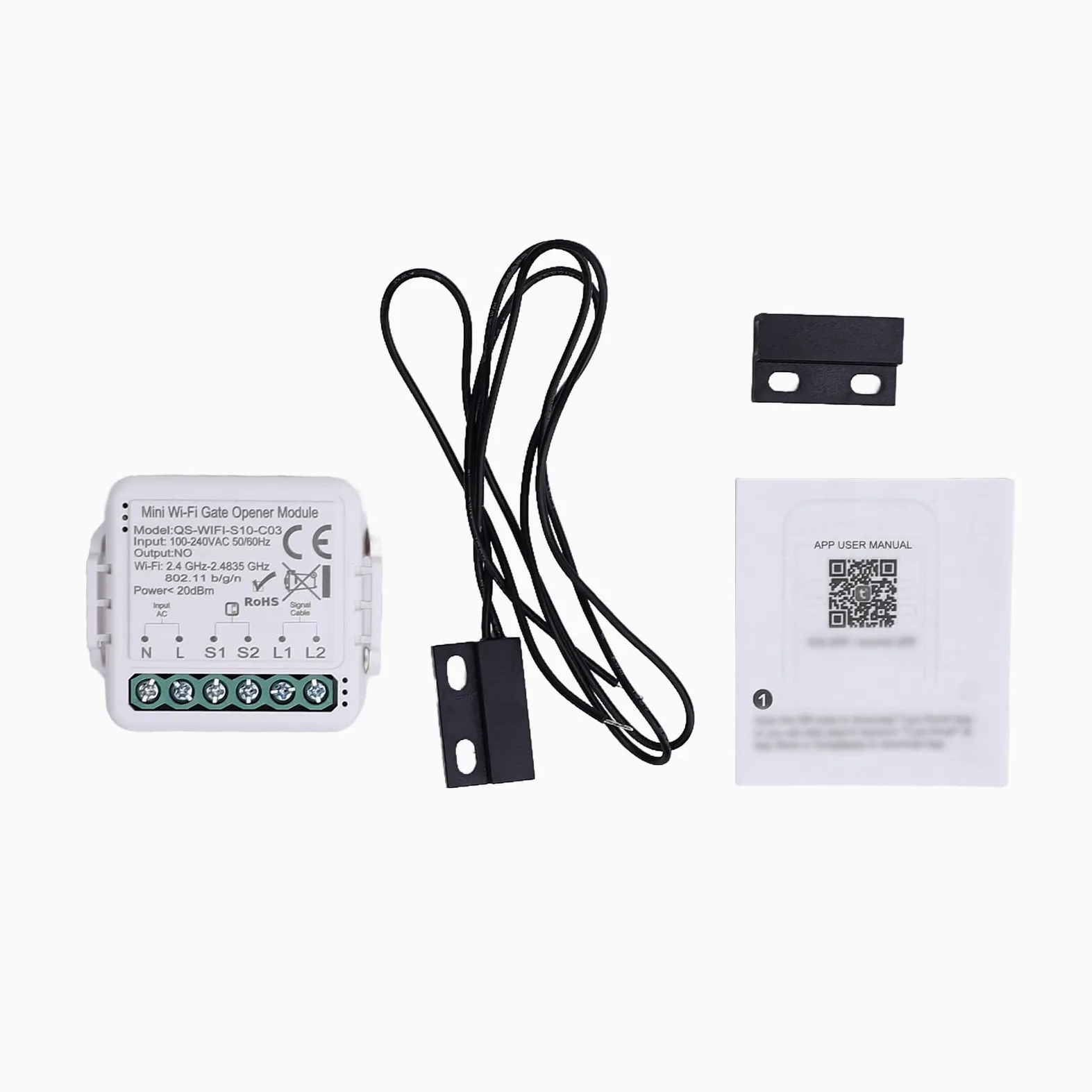 Module de porte de garage intelligent Wifi, ouvre-porte à commande vocale logicielle avec fonction minuterie et télécommande, interrupteur de porte de commande sans fil pour la