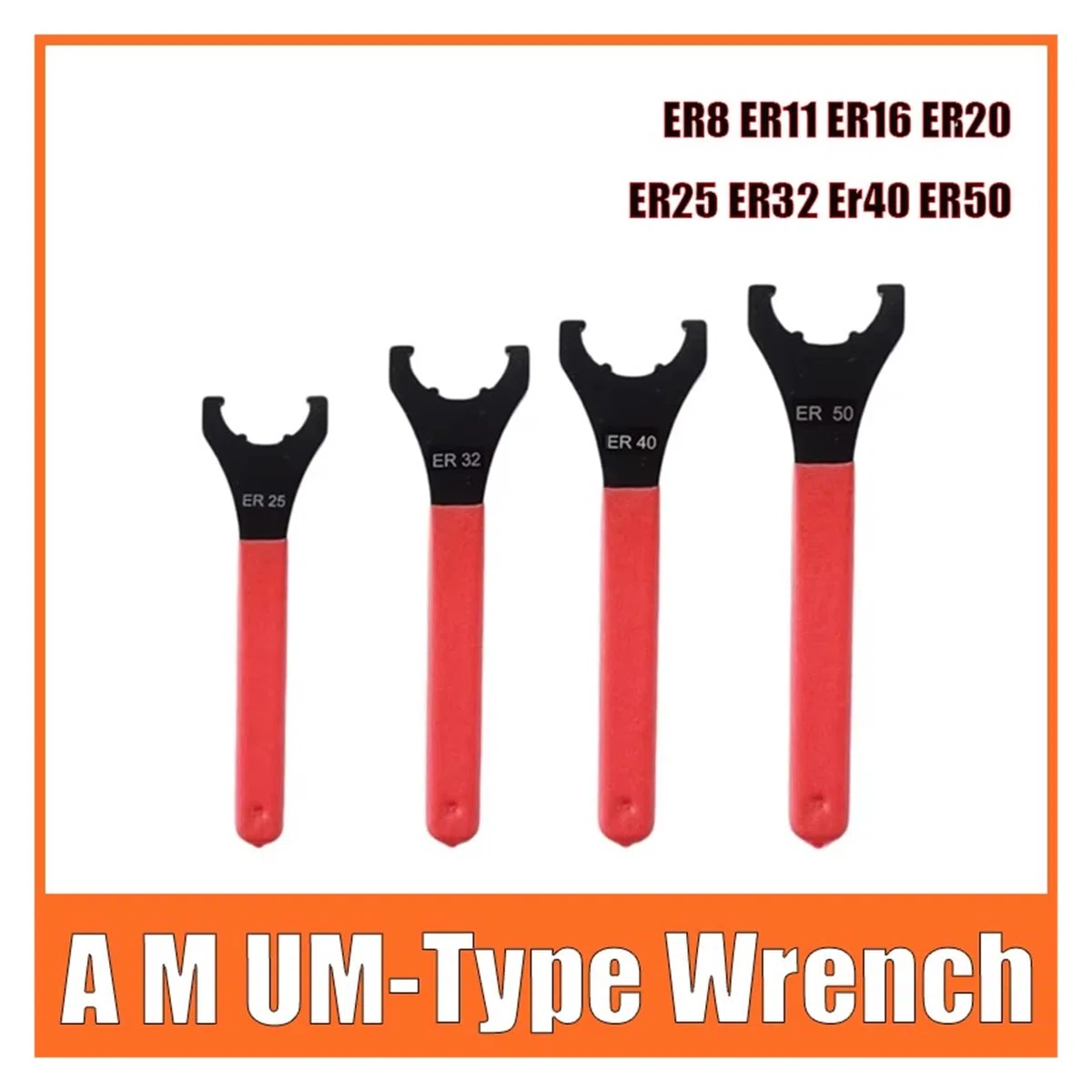 Clé pour mandrin à pince Porte-mandrin à pince de Type ER25 ER32 ER40 ER50 UM, clé à écrou de broche, fraiseuse CNC, outils de tour, tige clé ER(ER11A)