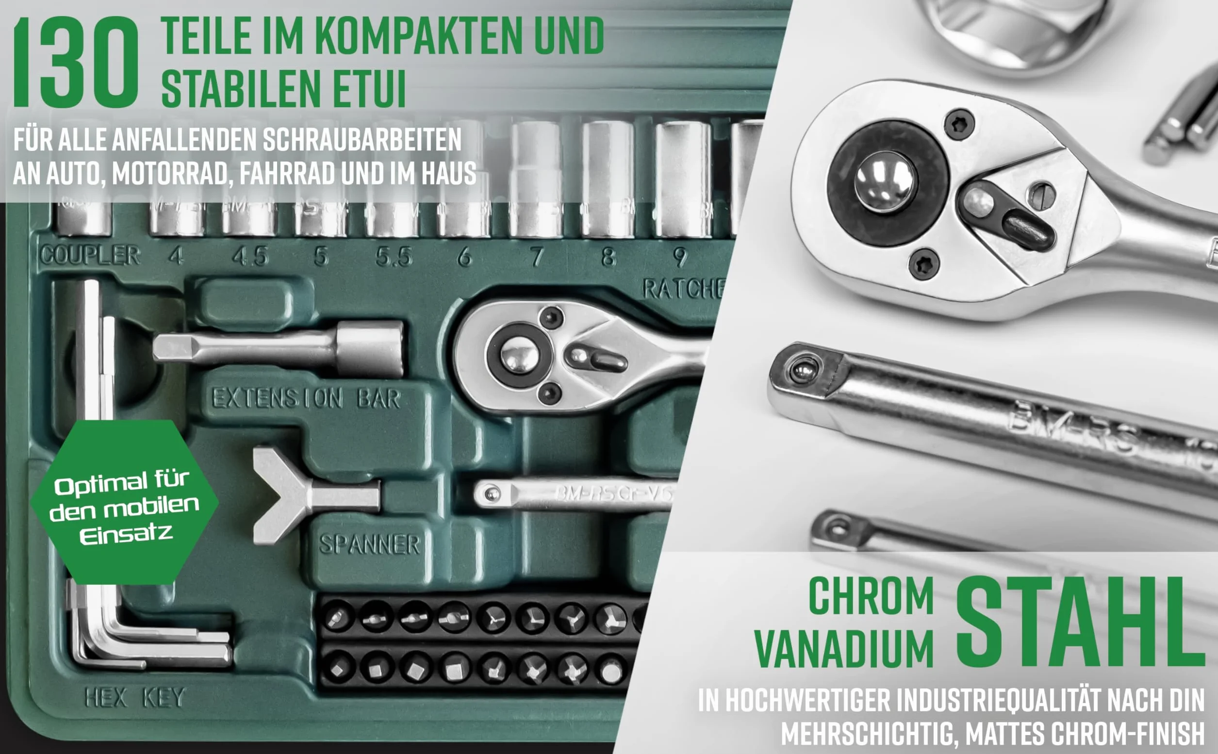 Brüder Mannesmann One Size Coffret de douilles et embouts (130 pièces)