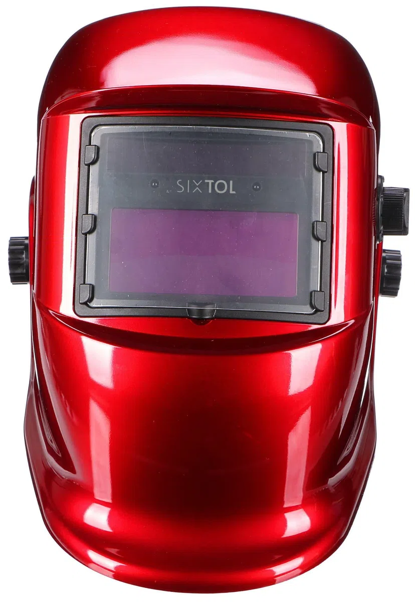WELDING MASK 2 - Casque de soudage solaire à assombrissement automatique - Masque de soudage - Fonction ponçage - Large ombre 4/9-13 - Casque de soudage pour TIG MIG ARC - Rouge