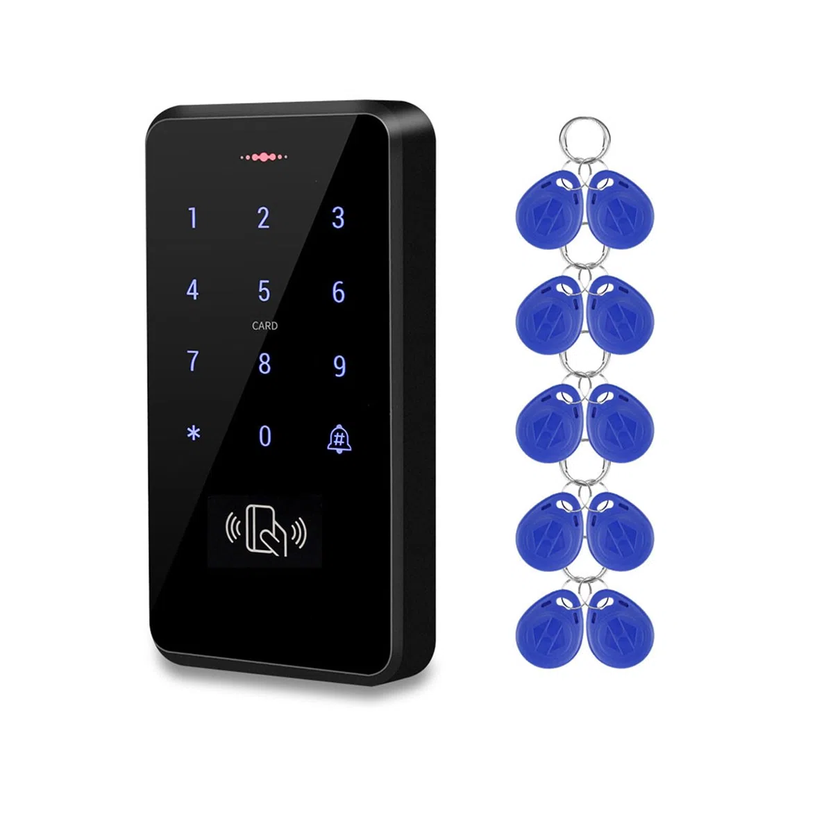 S20 Système de contrôle d'accès pour contrôleur d'accès, clavier rétroéclairé RFID, code d'ouverture de porte, étanche IP68, lecteur de carte 125 kHz, 10 porte-clés EM4100