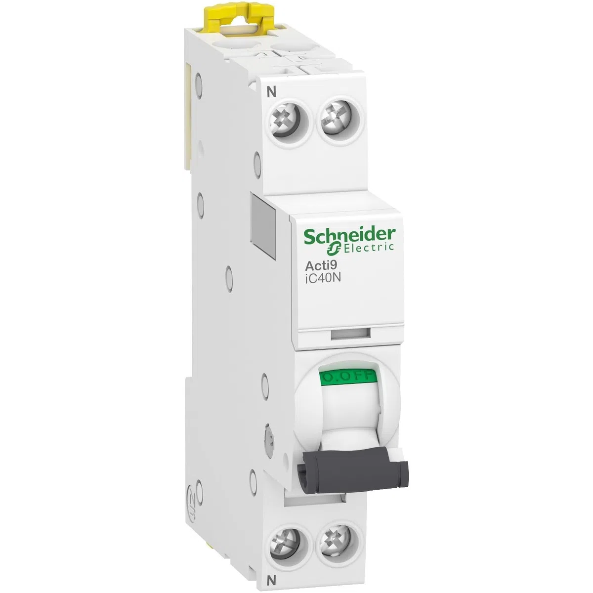 A9P54604 Schneider Disjoncteur unipolaire + neutre 1P+N 4A Courbe C 6/10kA Acti9 IC40N