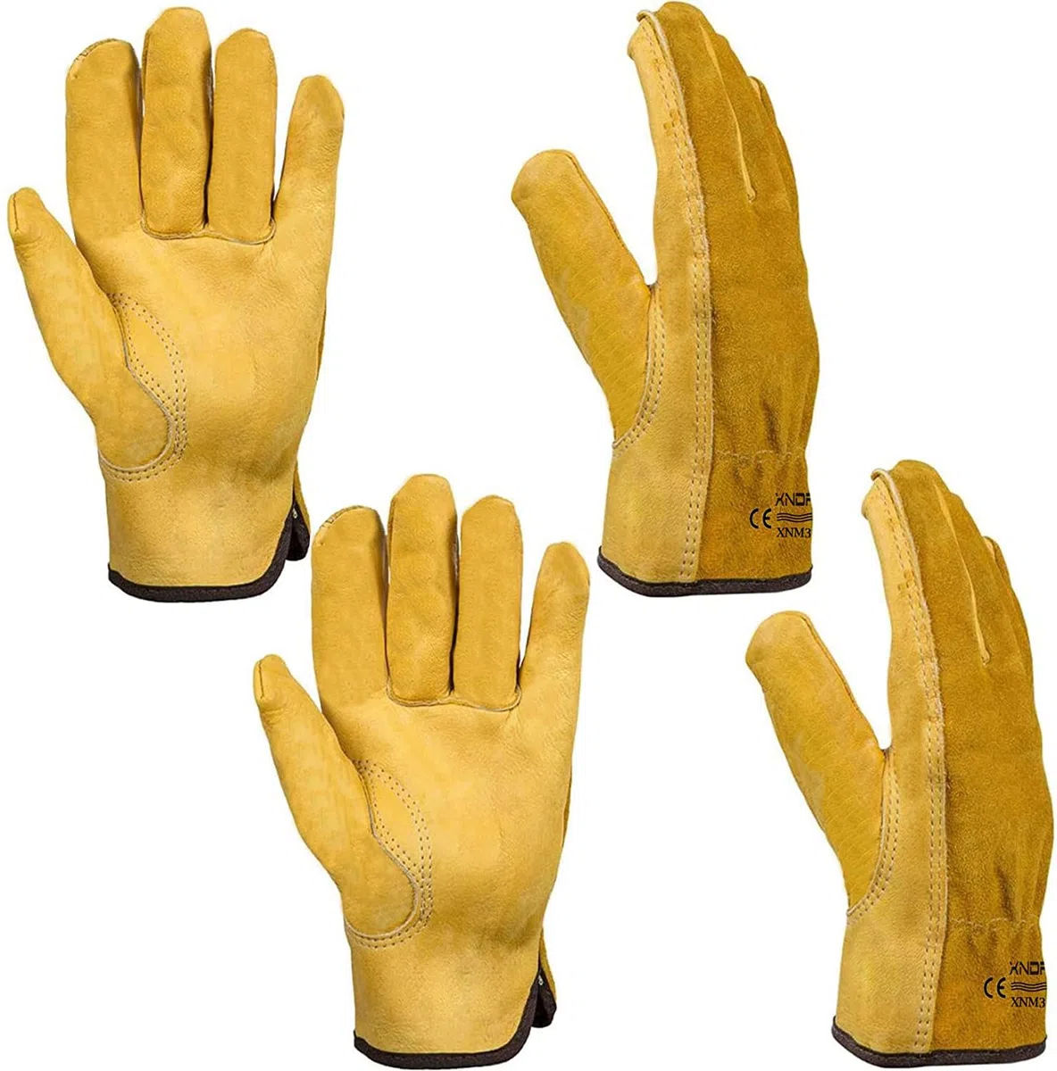 Lot de 2 paires de gants de jardinage pour homme et femme, résistants aux épines, flexibles, respirants et de sécurité pour jardin, cour, mécanicien, soudure (taille M)