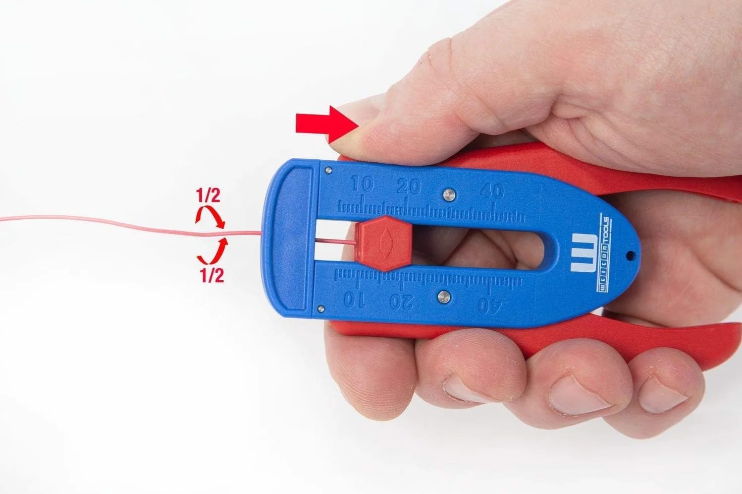 WEICON TOOLS Dénudeur de précision S, Pince à dénuder pour fils fins et torons de 0,12 - 0,8 mm, Fabriqué en Allemagne