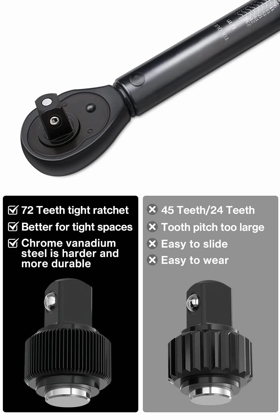 Lytool Clé Dynamométrique Velo 1/4", 2-24 Nm Clé Dynamométrique Moto | Clé de Torsion, Précision ± 3%, 14 Pièces Kit D'entretien Vélos Route Montagne avec Barre D'extension, Douilles Hex et Torx