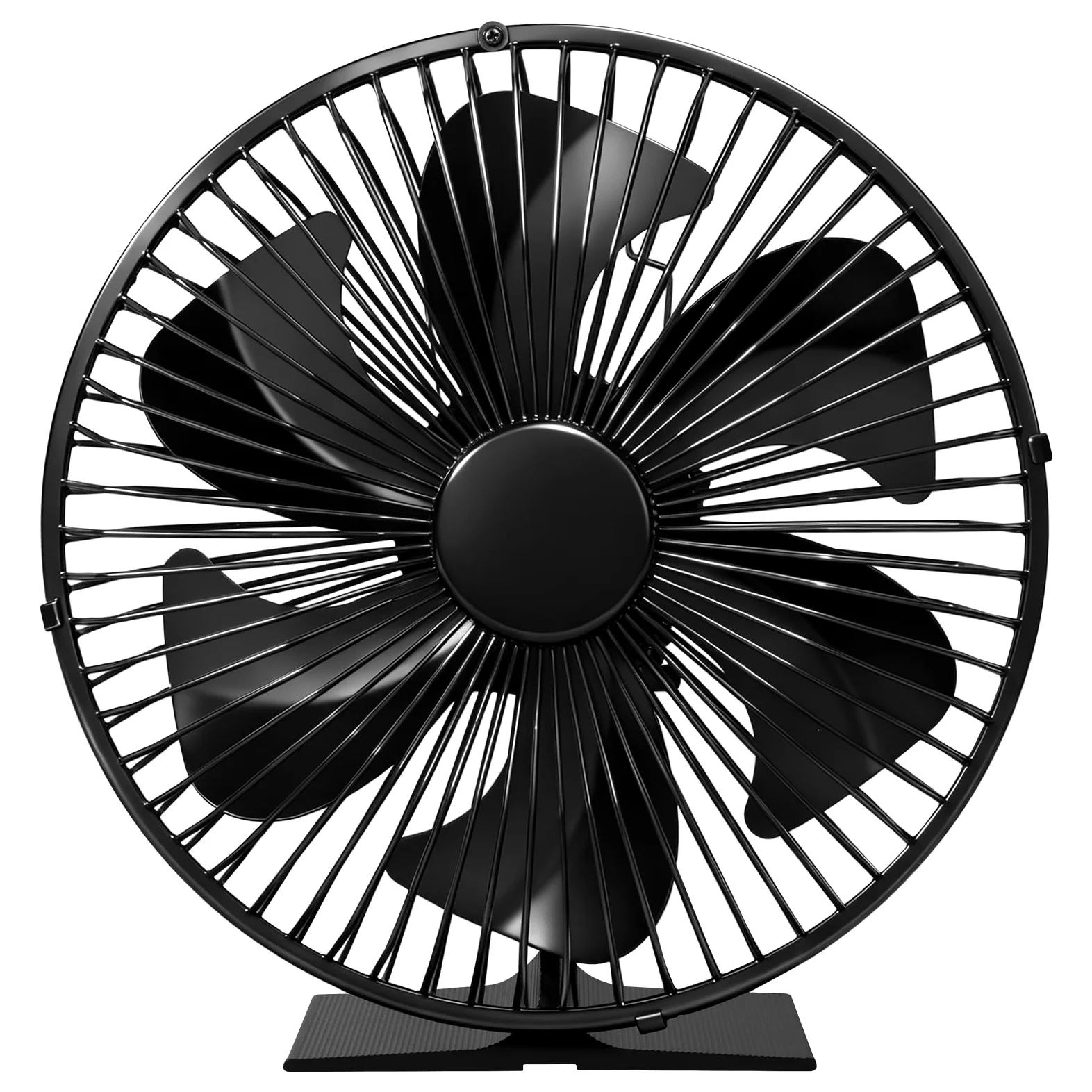 JossaColar Ventilateur de Poêle Ventilateur de Cheminée avec Grille de Protection | ventilateur de poele à 6 pales | Socle réglable, adapté aux cheminées et aux tuyaux de poêle