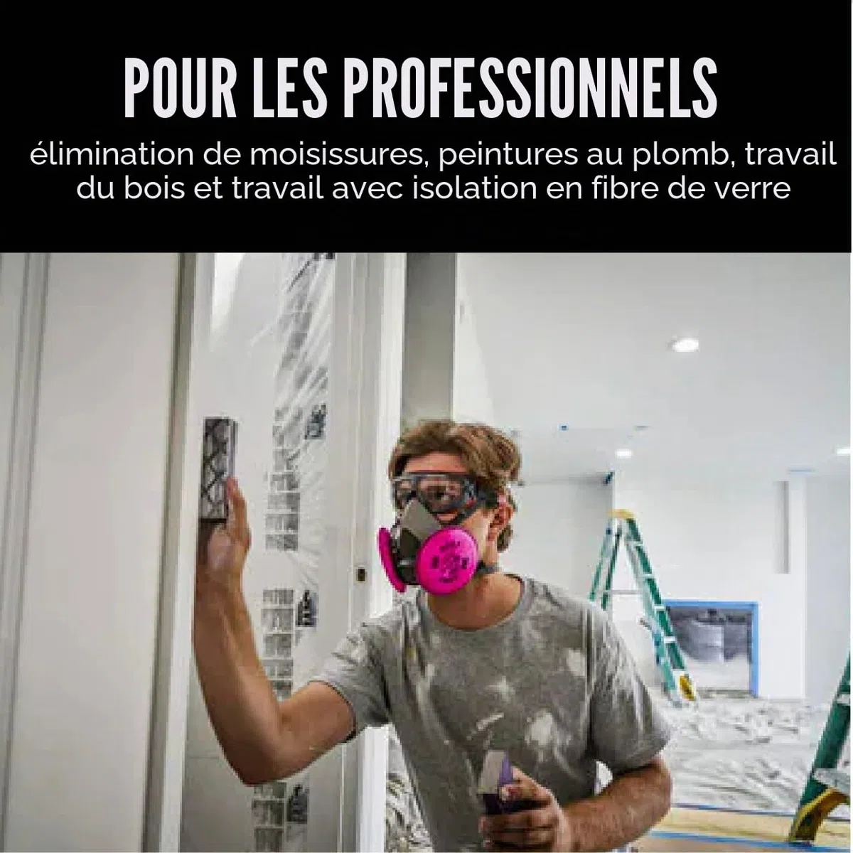 3 m P100 filtre à particules avec 10,1 pouces Niveau Bio Vapor Release, 2097PA1-A