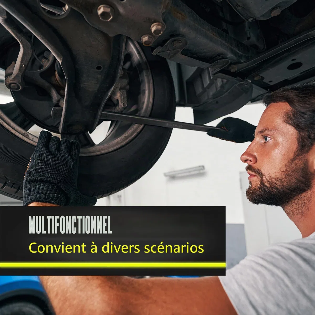 CCLIFE Levier à ongles en acier spécial, fer à ongles, barre droite, effet de levier optimal, résistant à la flexion