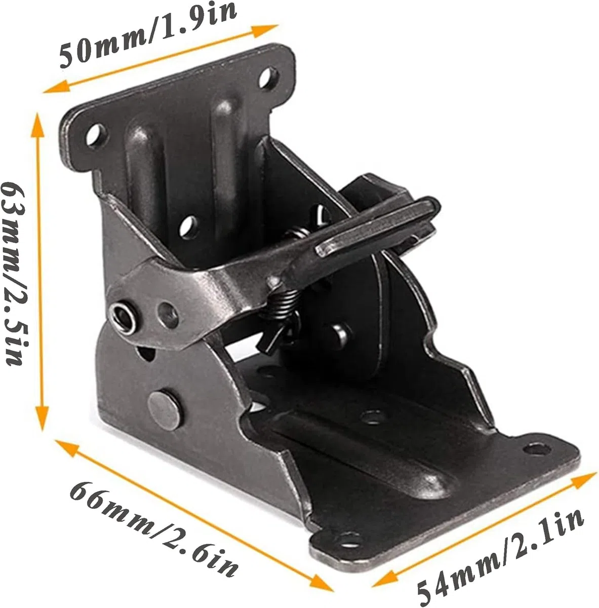 4Pcs Support de Support Pliable,Charnières Autobloquantes,Charnière pour Pieds à Rabat de Meuble Pliant,Support Pliable Raccords de Jambe et Accolade, Pour Table, Lit et Mobilier à Mécanisme