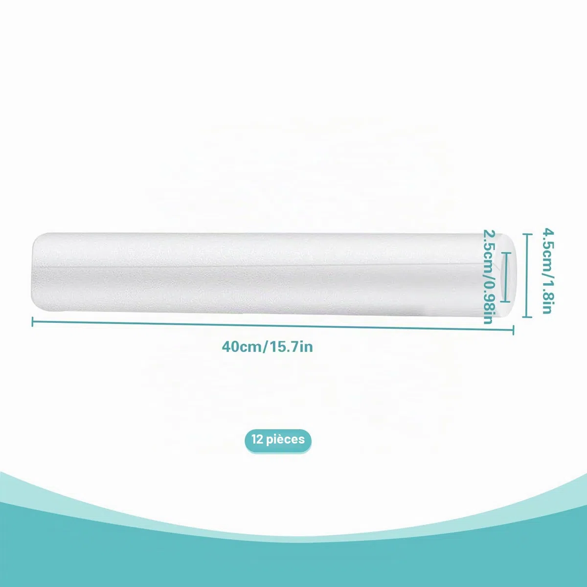 12 pièces Mousse Tube Éponge Manchon protecteur 40 cm ID 2,5 cm / OD 4,5 cm Couvercle de Tube Prédécoupé Couvercle de Tuyau Creux pour Protection Tuyaux et Chaleur Préservation