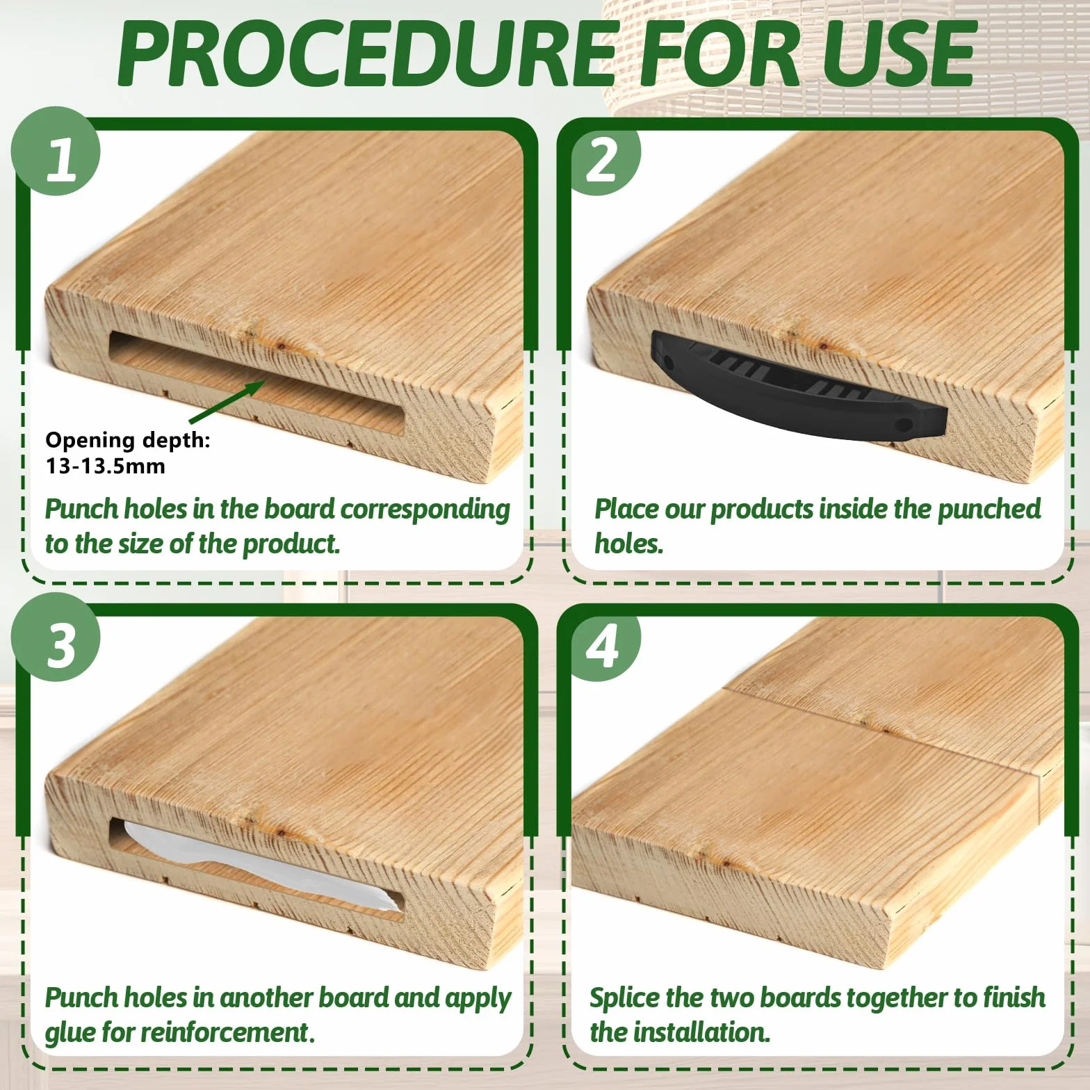 Lot de 50 connecteurs à biscuits rapides en nylon pour menuiserie composite, terrasse, encadrement de meubles, outils de menuiserie pour charpentier et projets de bricolage