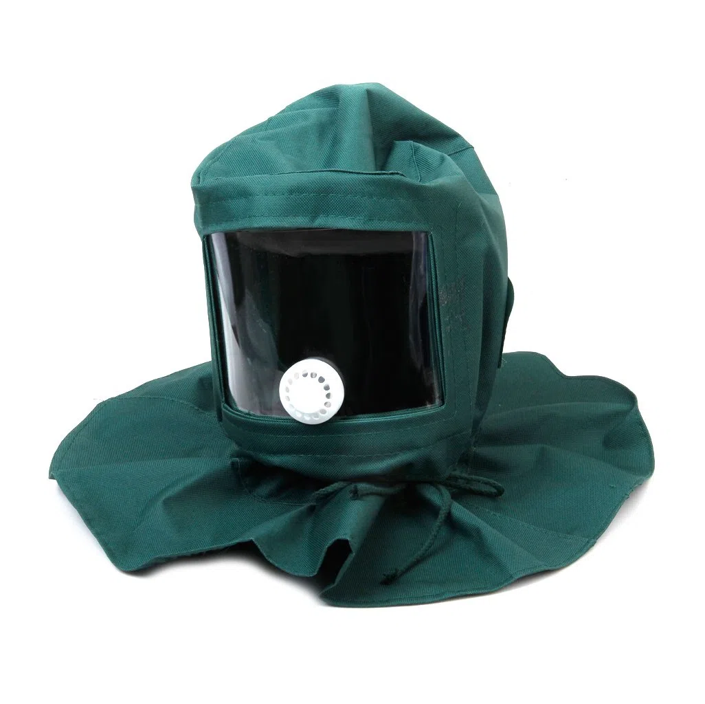 Casque Masque de Protection Anti-Vent Anti-poussière pour Sablage Sableuse