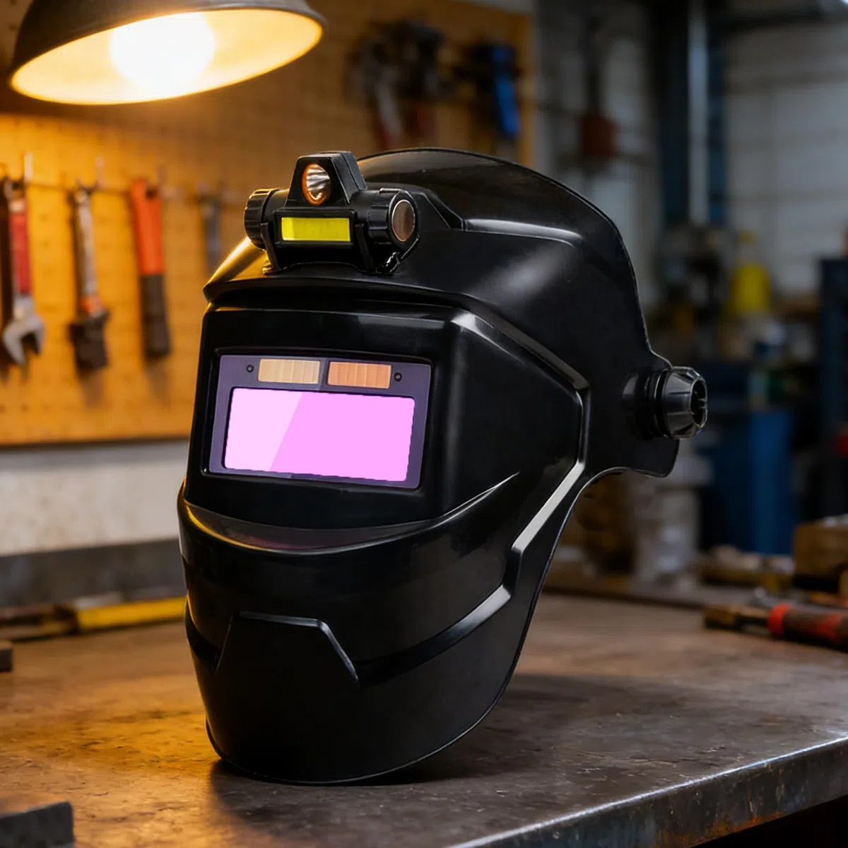 Casques de Soudure Masque de soudage avec éclairage | Capuche de soudage résistante à la chaleur pour Domestique, Atelier, Construction, Industrie, Sécurité des