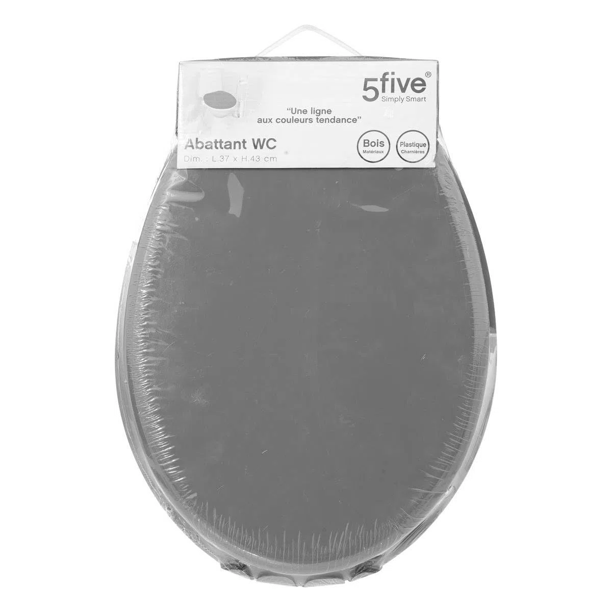 5 five simply smart 5five - abattant WC colorama Gris en Bois laqué