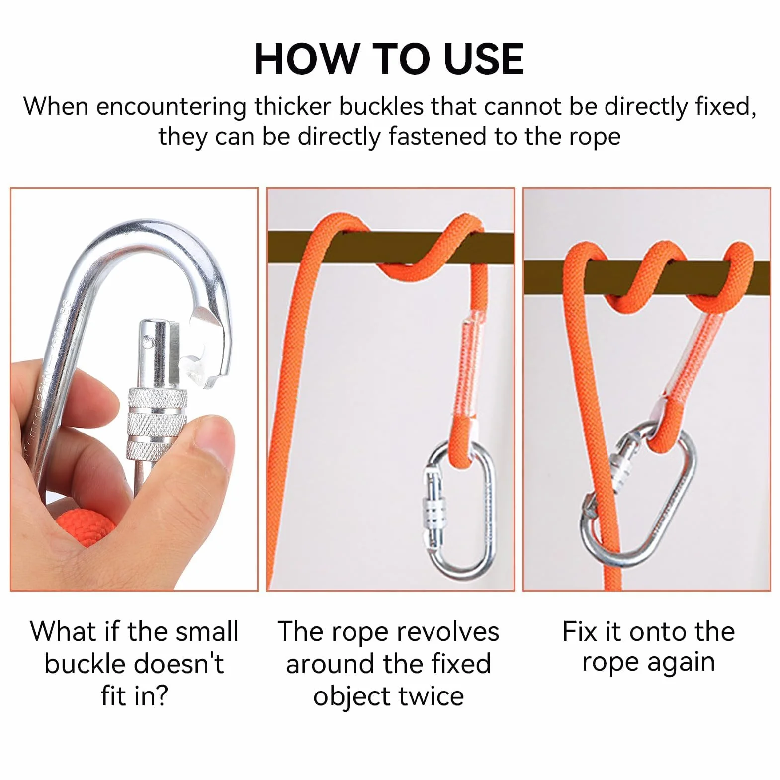 HERCHR Longe De Protection Contre Les Chutes, 1,6 M Petite Boucle De Ceinture De Sécurité pour Travaux Aériens