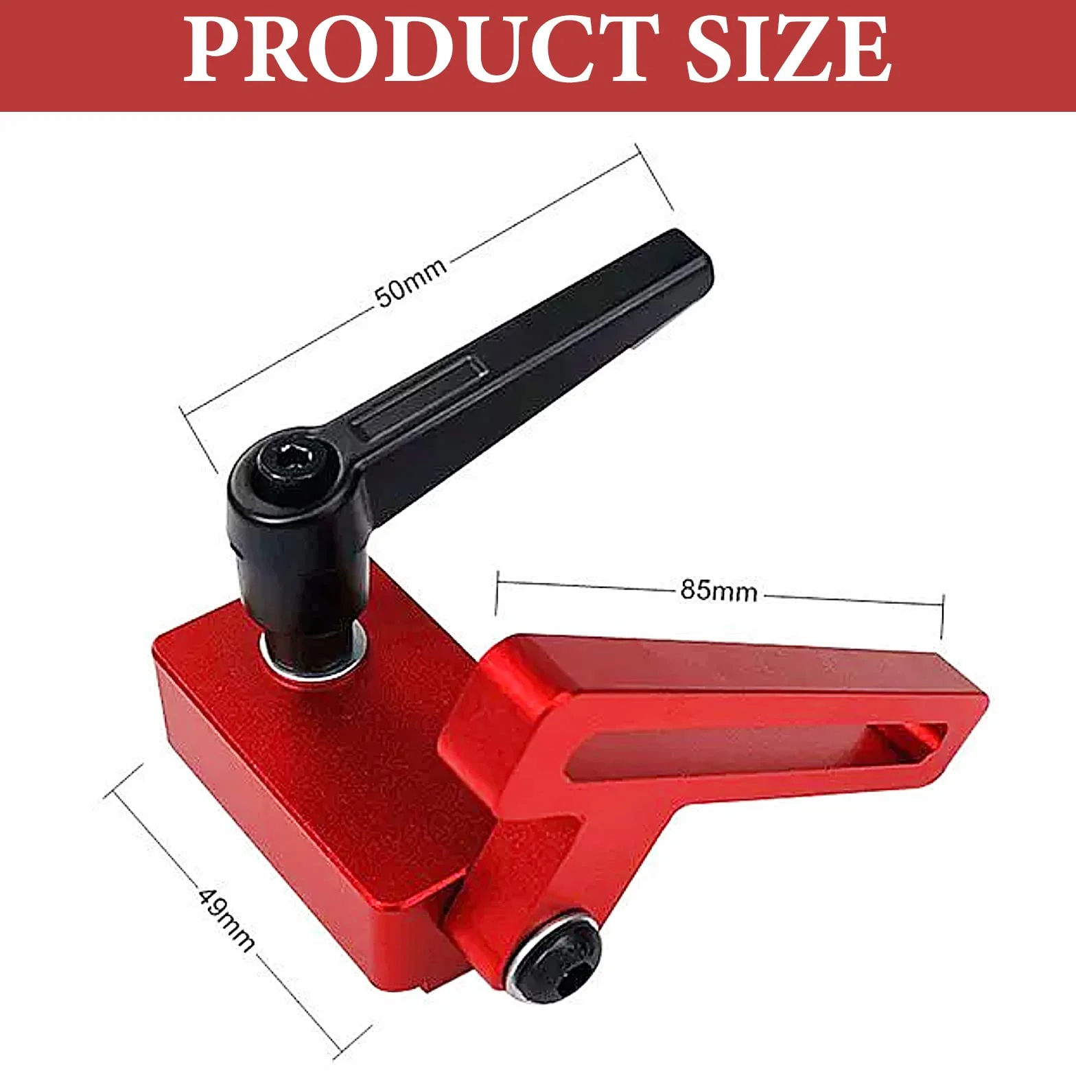 Nizirioo 2 Pièces 30 Type Mitre Track Stop, Fixation T-Slot Mitre Track Stop, Butée De Rail En T, Outil De Menuiserie Mitre Track En Alliage D'Aluminium Butée De Rail À Onglet Arrêts De Rail En T
