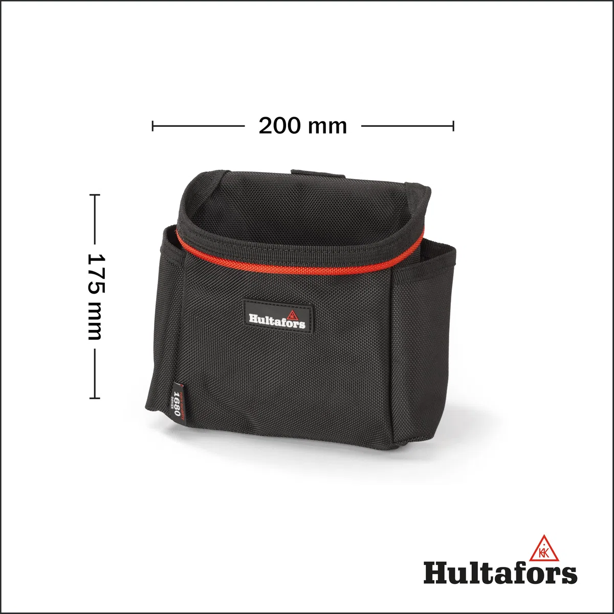 Sac à outils et à clous avec trois compartiments de Hultafors I Sac de ceinture pour clous et vis I Matériau robuste avec 1680 deniers I Idéal pour les artisans, électriciens, couvreurs et bien
