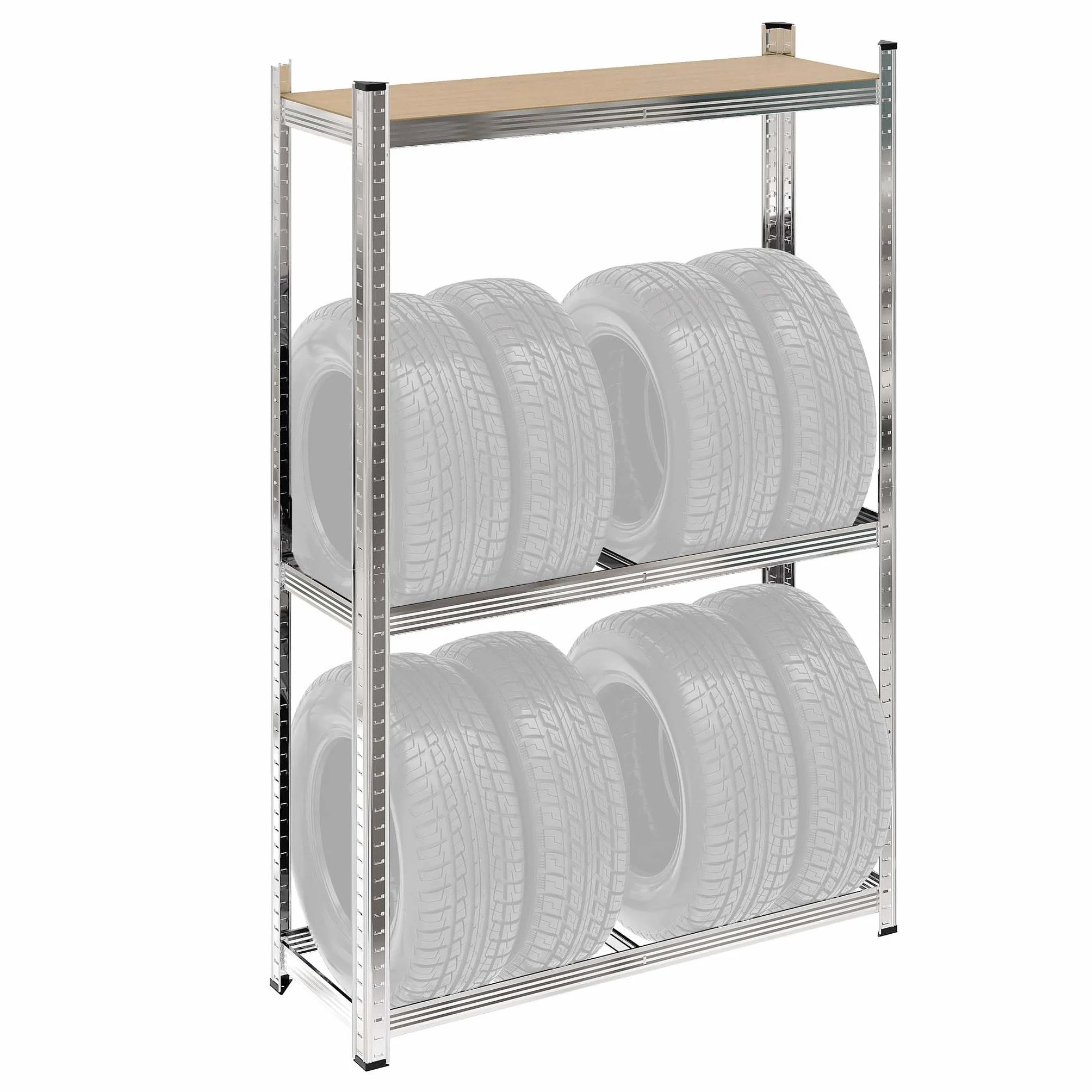 WilTec Rayonnage pour pneus 795 kg Rack à pneus 180x120x40cm Etagère d’Atelier Charge Lourde Stockage