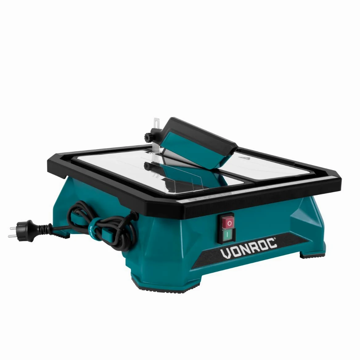 VONROC - Coupe-Carreaux Électrique Filaire 650W - Lame Ø180mm - Réservoir d'Eau Intégré - Plan de Travail 43 x 43 cm