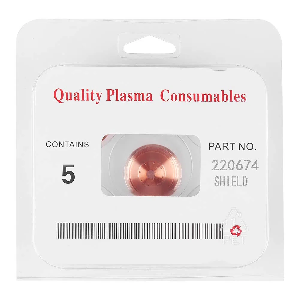 Coupeur de Plasma de 5 Pièces, Capuchon de Tasse de Bouclier de Plasma D'ozgkee pour le Soudeur de Torche de Consommables de Chalumeau de Coupe de 220674