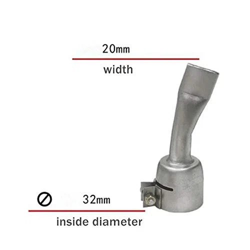 Buse de soudage plate de 20 mm + buse de soudage de 40 mm pour pistolet à souder en plastique de la plupart des marques