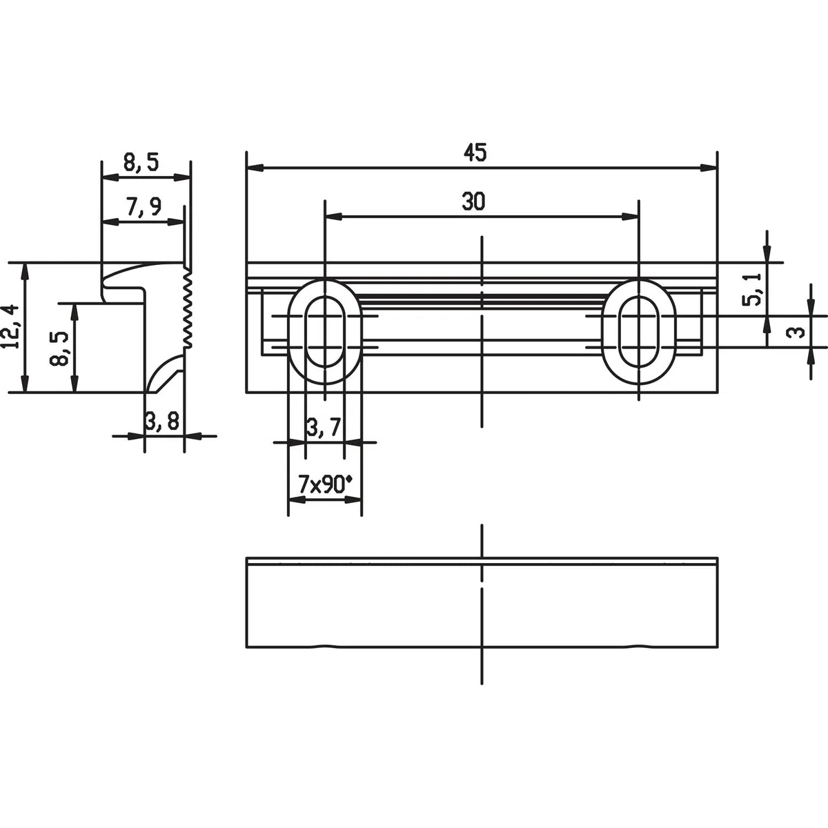 EFF-EFF 118.3400011 40 Effeff 118 FaFix 118 Fer à visser pour ouvre-porte électrique en acier galvanisé 118.340 Argenté