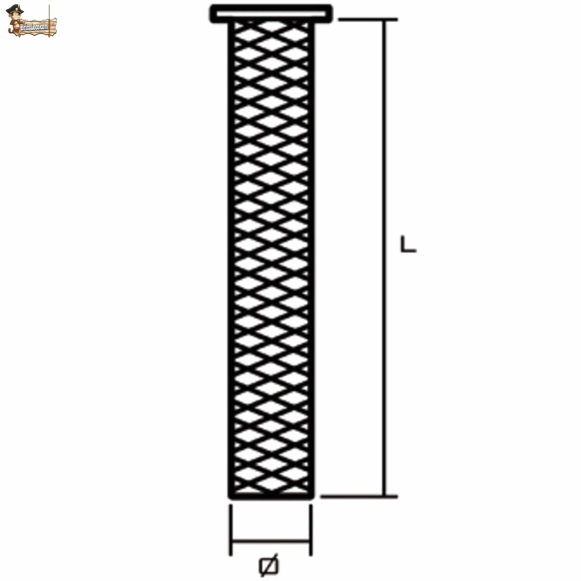 BricoLoco Tamis nylon cheville ancrage chimique pour fixation sur des matériaux tels que la brique ou le béton creux. (20, 20 x 85 (M-14/M-16))