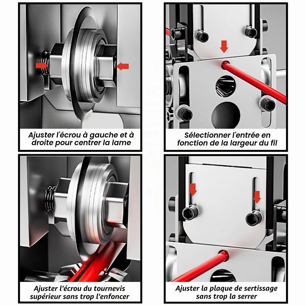 Denudeuse de Cable Electrique Manuelle, Machine a Denuder le Cuivre Les Fils avec un Diamètre de Dénudage de 1 à 25 mm, Pince a Denuder Adaptée Aux Fils de Cuivre, Fils D'aluminium