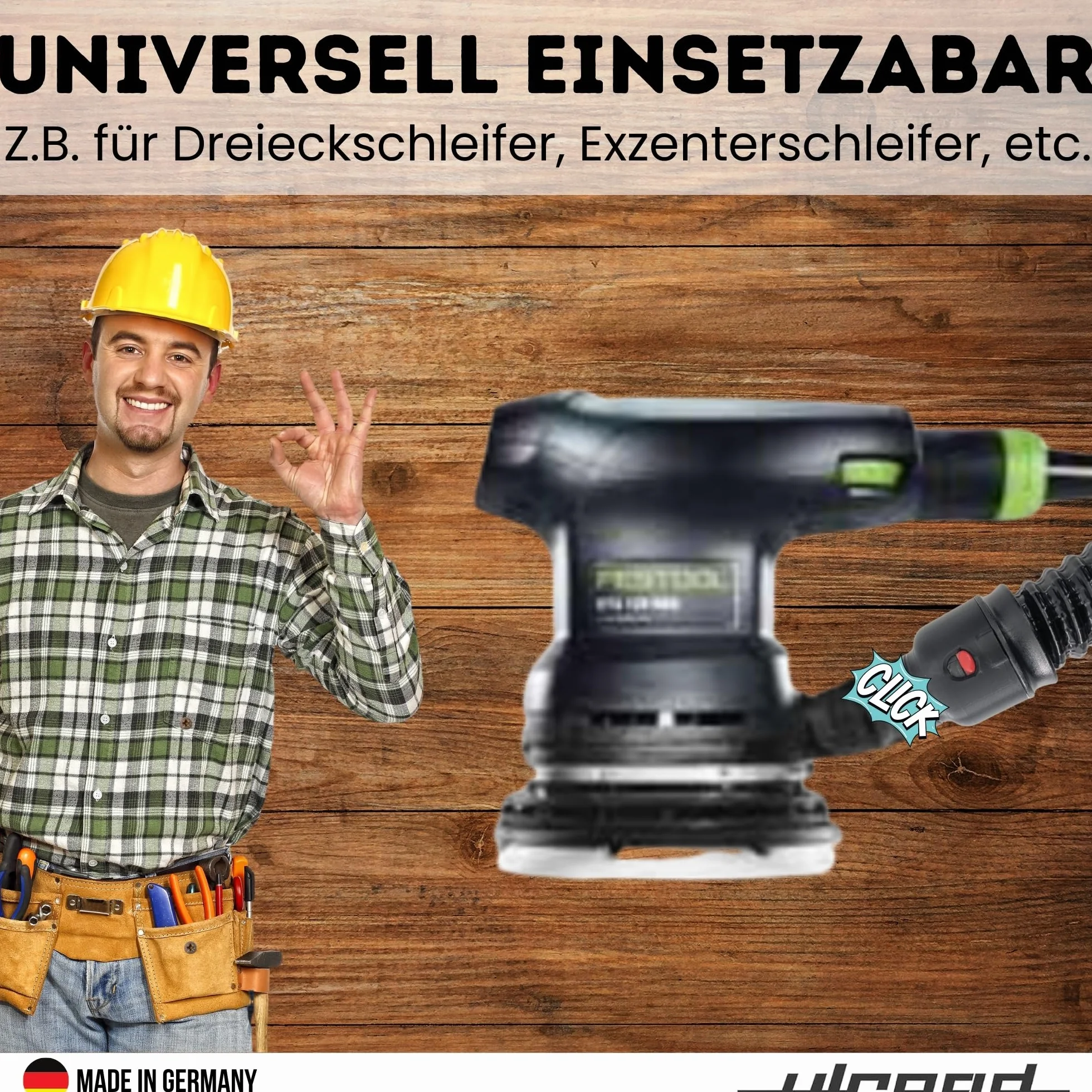Compatible avec Bosch Click and Clean - Adaptateur pour scie Festool D27 - Ponceuse excentrique - Accessoire d'aspiration C35