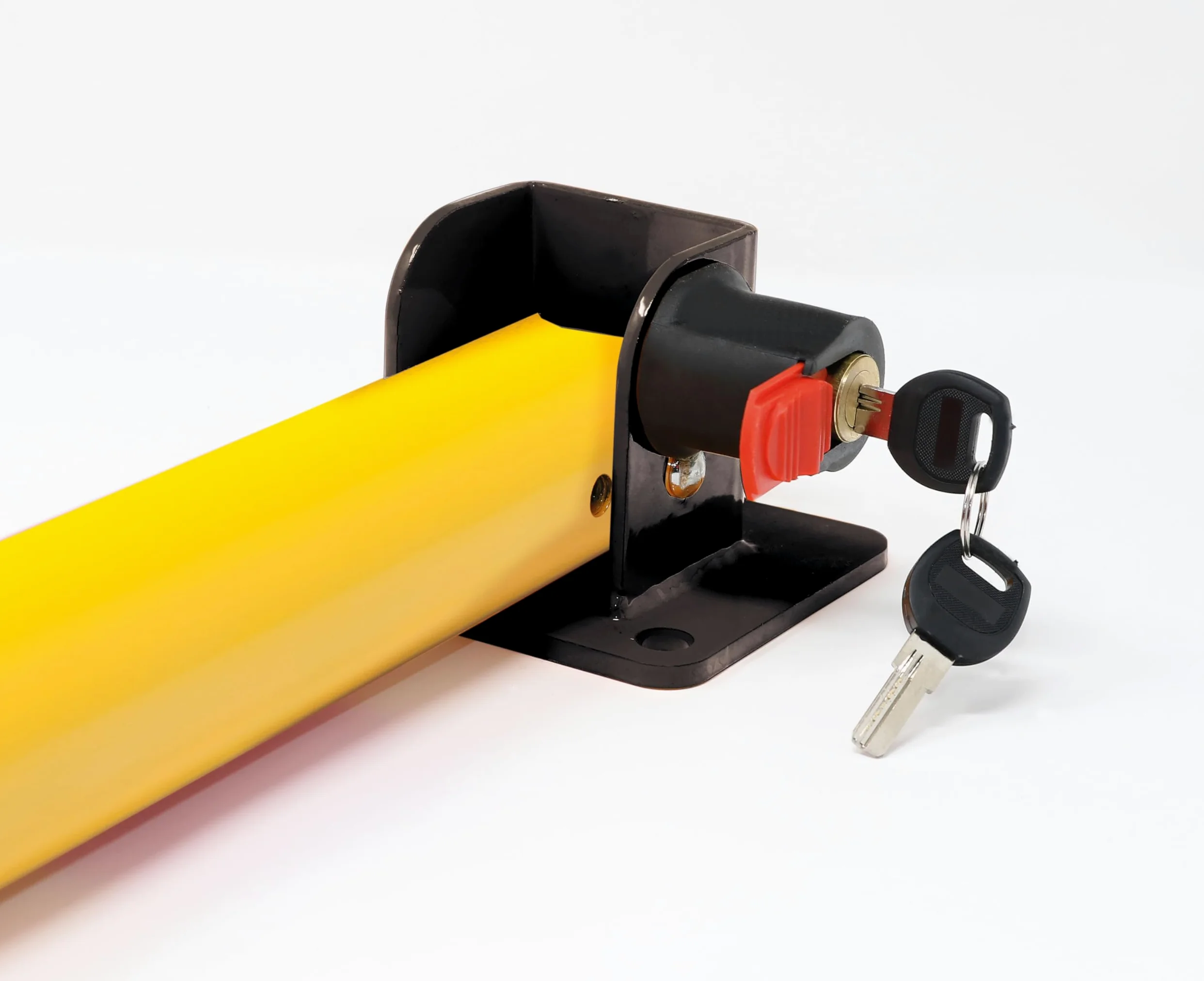 Maypole Poteau de sécurité Rond Pliable avec verrou intégré pour allées, garages, parkings, Parcs d'attente, parkings