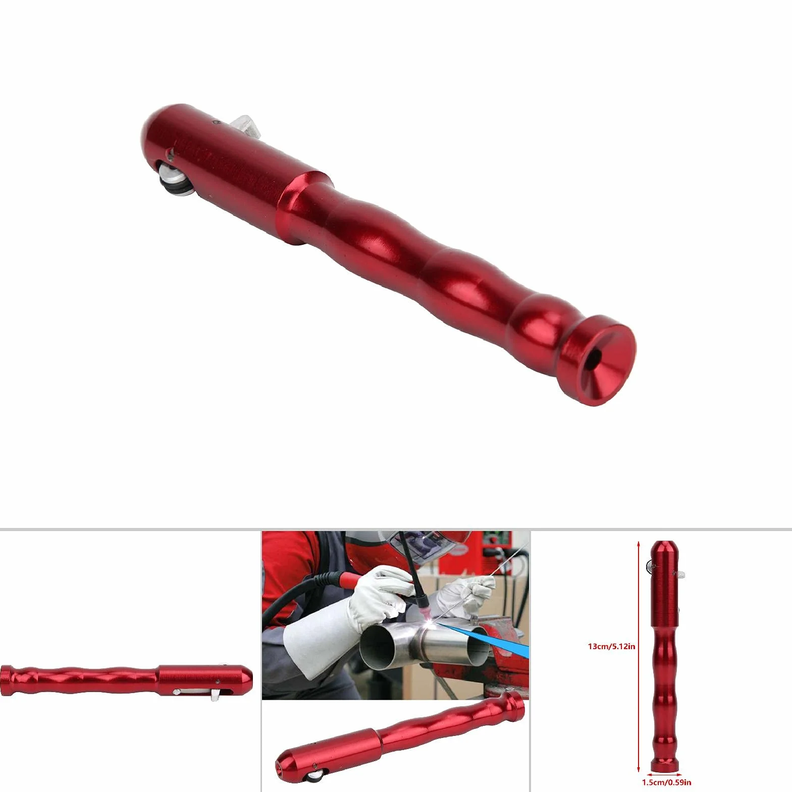 Marhynchus Stylo dévidoir pour soudage TIG Rouge antirouille adapté au Fil de soudage de 1,0-3,2 mm