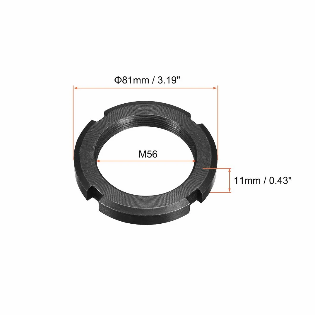 sourcing map M56x2.0mm Écrous ronds quatre fentes retenue 2 Pcs