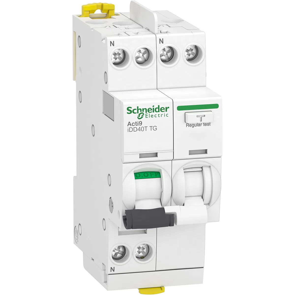 Schneider Electric - Acti9 iDD40T - disjoncteur différentiel tête de groupe - 1P+N C 32A 6kA 300mA AC - A9DV6632