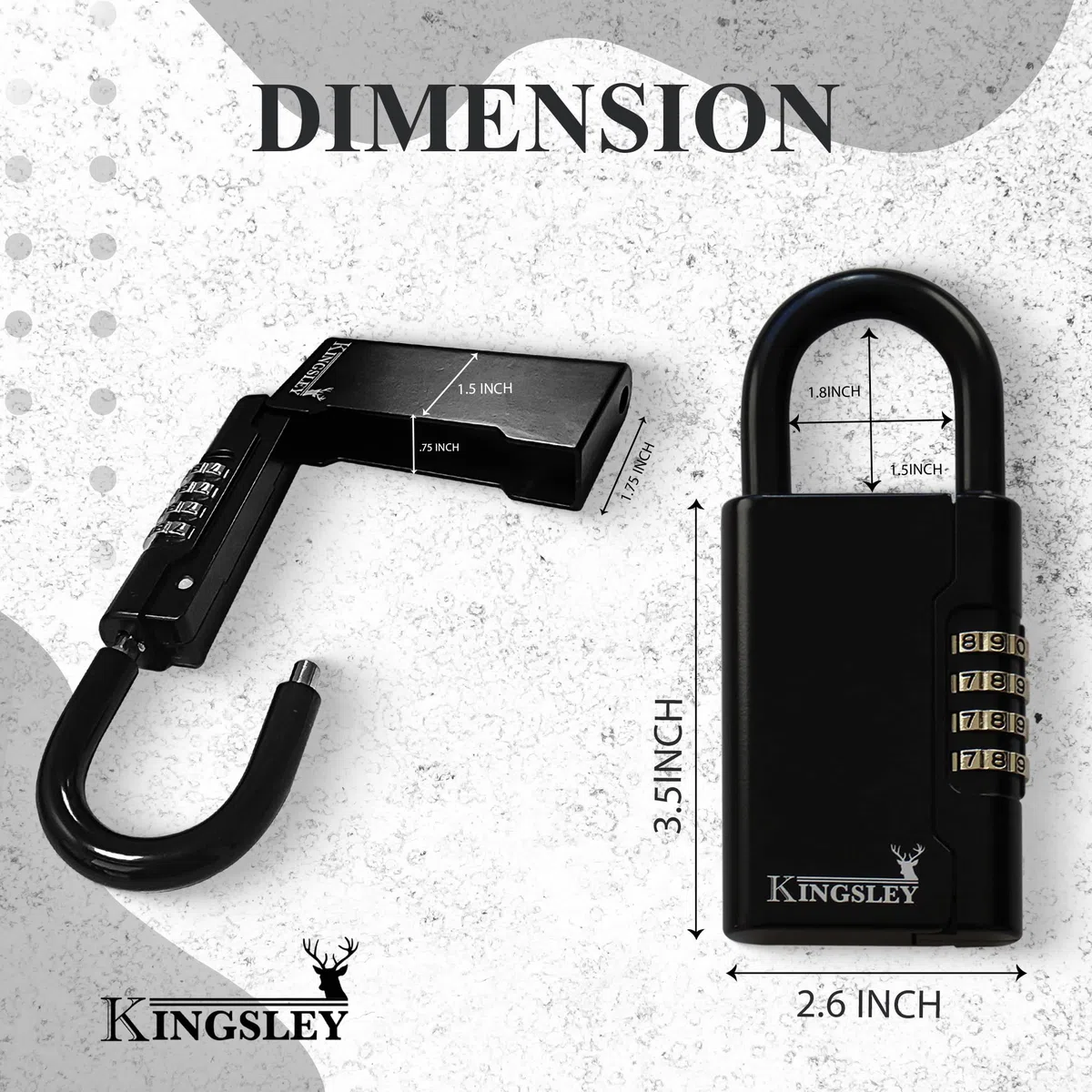 Kingsley Guard-a-key Boîte à serrure pour immobilier Noir