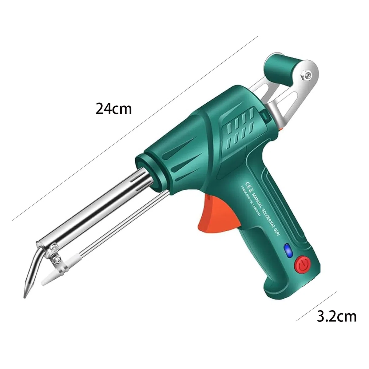Pistolet à Souder 60W,Ensemble Pistolets Soudage à Fer à Souder Multifonctions Portables Pour La Rouille/Découpe/Soudage, Avec Pompe à Dessouder, Fil D'étain, 2 Pincettes Antistatiques (A)