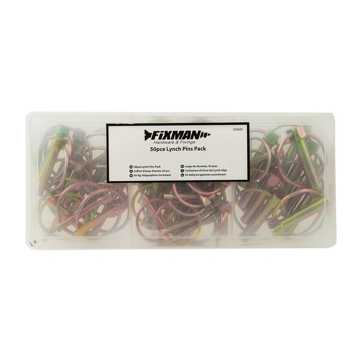 Fixman 249505 Coffret de Goupilles clips 50 pièces