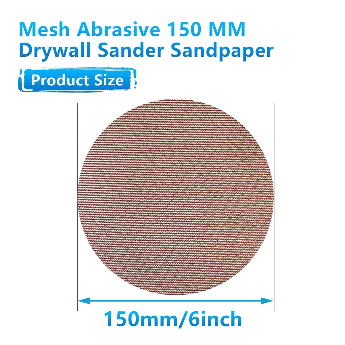 50 pièces Disque Abrasif 150mm Maille Disque de Poncage Autoagrippant Grain P60 P80 P120 P180 P240 Pour Bois, Mastic, Peinture, Ponceuse Excentrique