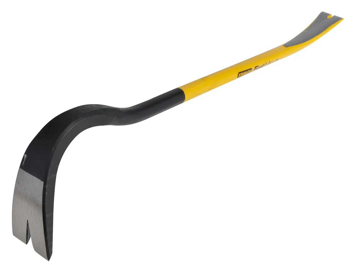STANLEY 1-55-503 Pied-De-Biche 600 Mm Gamme FATMAX - Acier Au Carbone Trempé - Ultra Léger - Grand Levier - Partie Semi-Plate En U - Entaille Supplémentaire Pour Arracher Les Clous