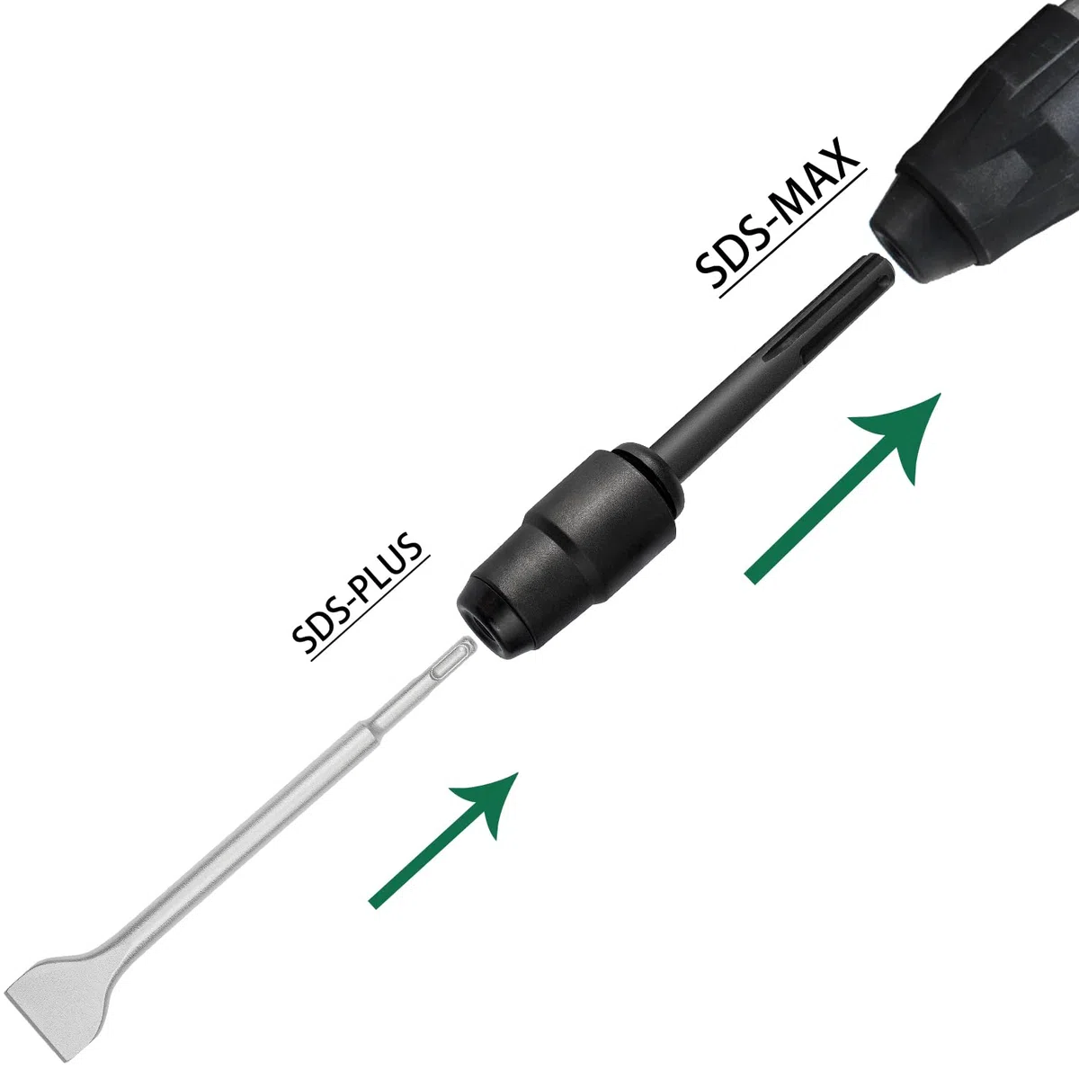 Monkey King Bar SDS Max à SDS Plus Adaptateur(250MM)-Marteau de perçage Mandrin à serrage rapide Prise électrique Mandrin de perçage Marteau perforateur