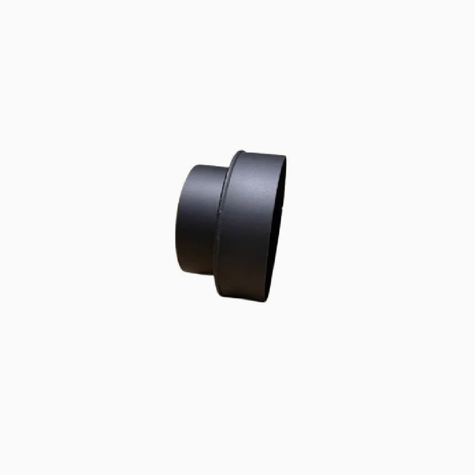 Reducteur 150 mm vers 130 mm Conduit poele Acier Noir Mat
