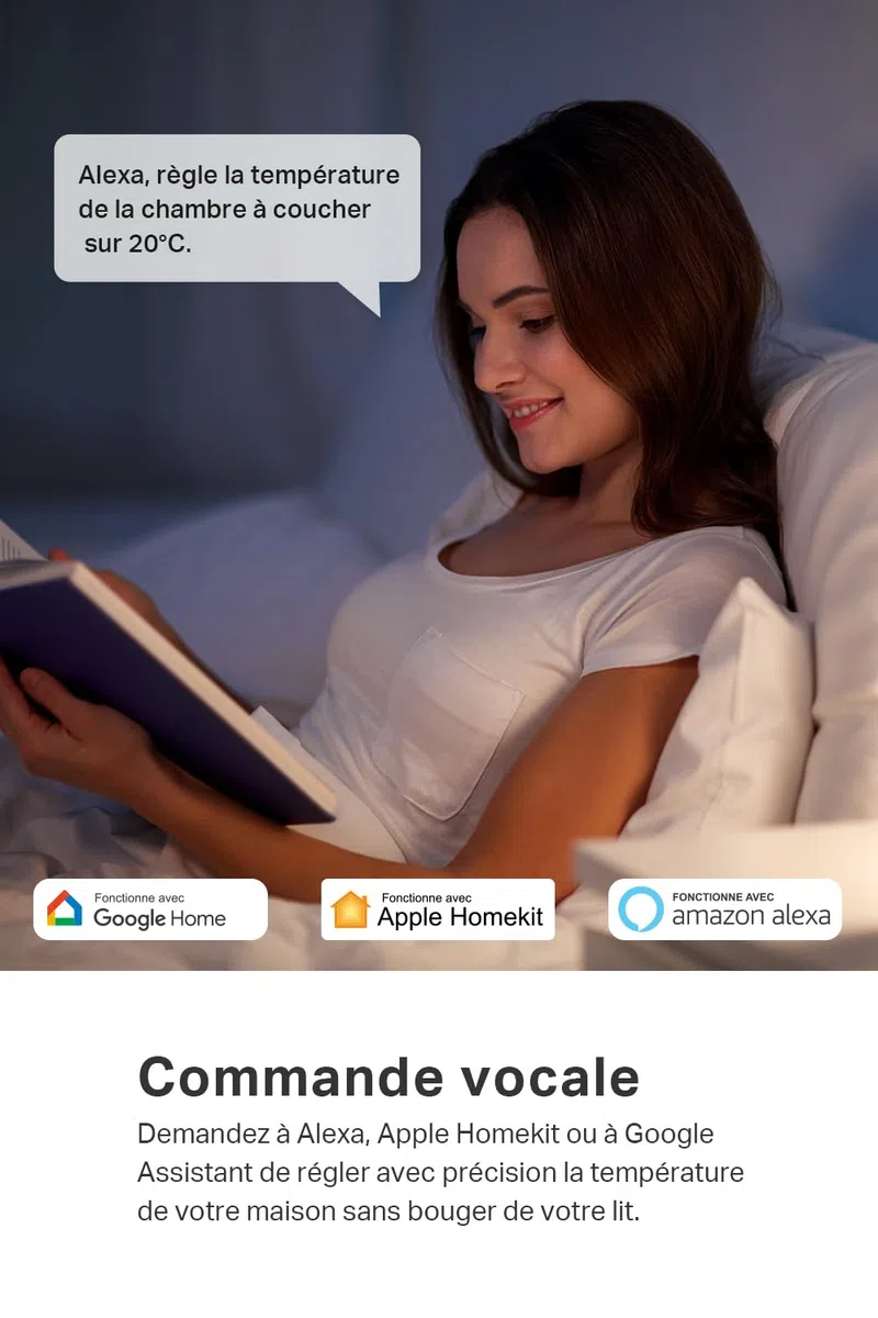 TP-Link Kasa Thermostat Connecté Matter, Compatible avec HomeKit, Alexa et Google Assistant, Réduisez vos factures et contrôlez le chauffage à distance via l'application, Kasa Hub Requis, KE100